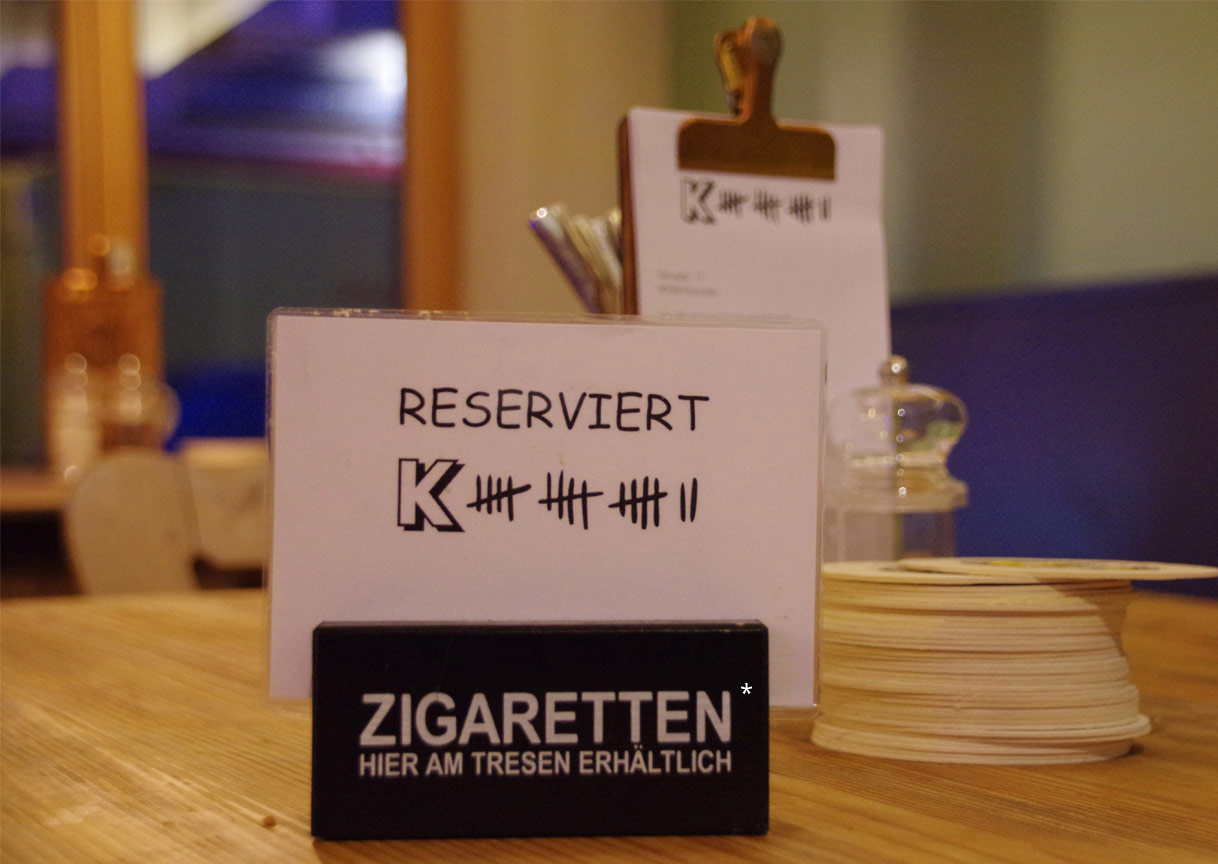 Reservierungsschild